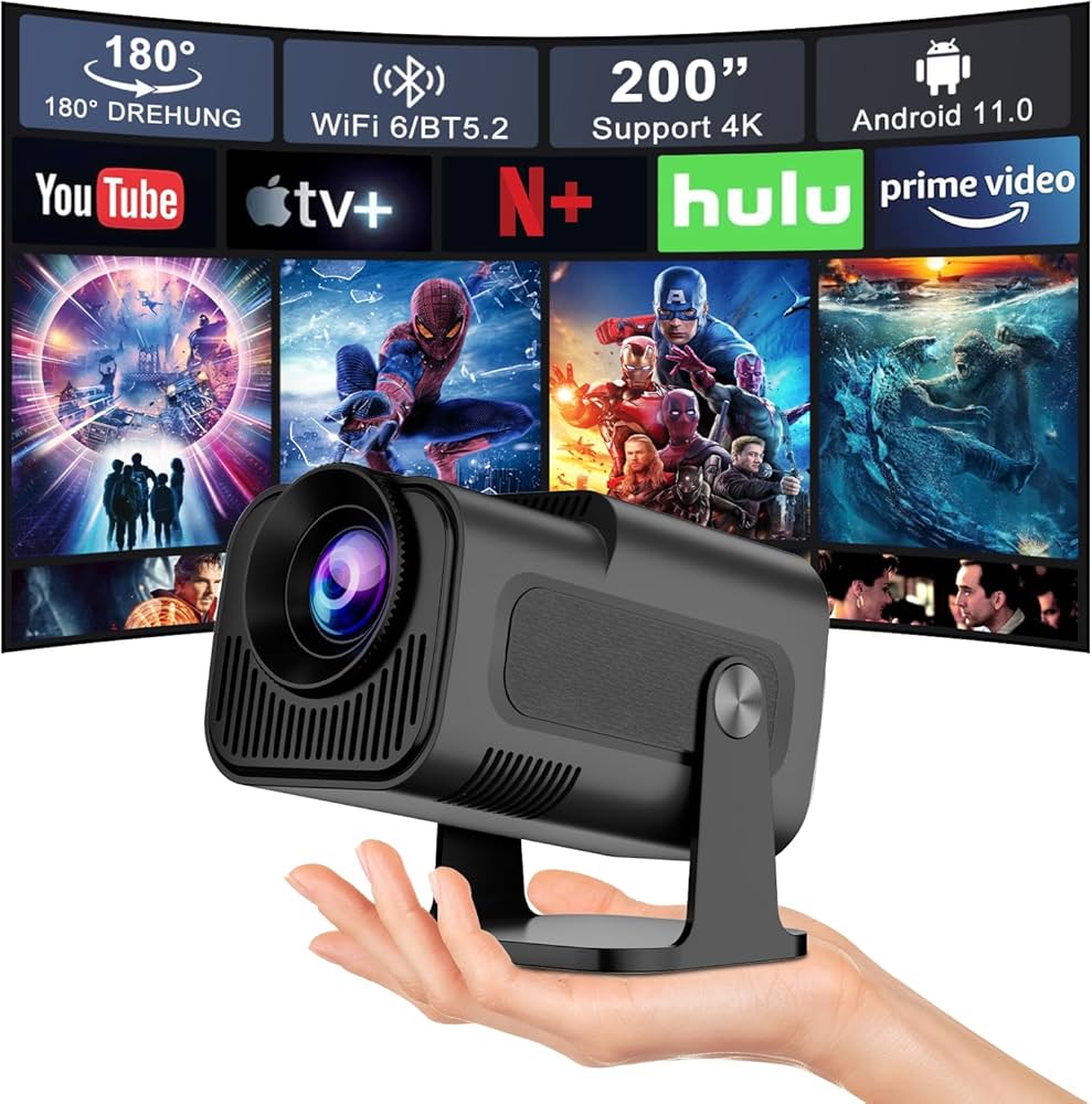 Magcubic HY320 Portable Projector, 4K FHD Natvie 1080P Smart Projector