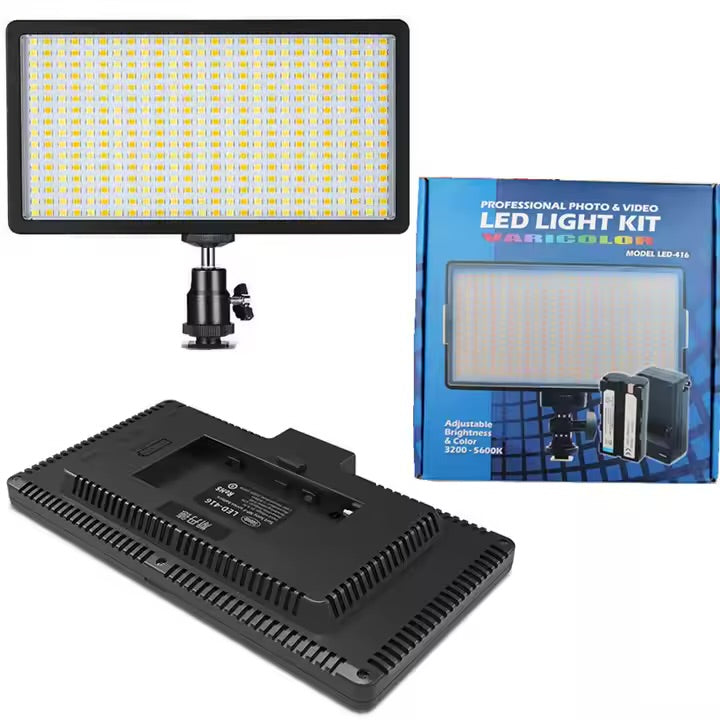Kit d'éclairage photo et vidéo professionnel LED 416 LED pour appareil photo