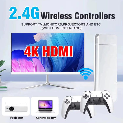 Game Stick PRO 4K - 20 000+ Jeux 2 Manettes Batteries