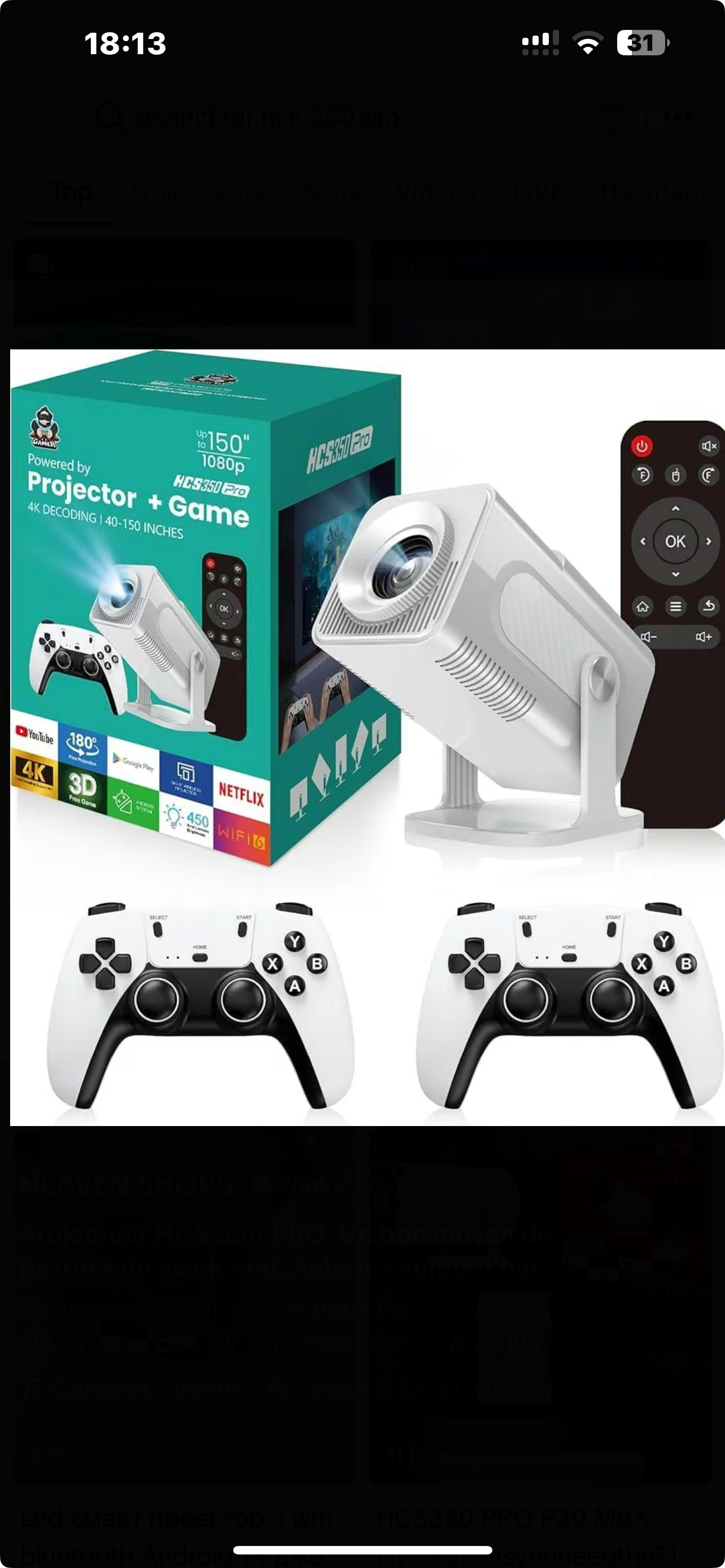 Projecteur HCS350 pro Gaming