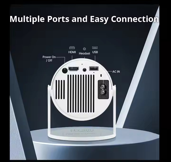 Projecteur HY300 Plus 210ANSI 720P Support 4K Mini projecteur domestique Android 11