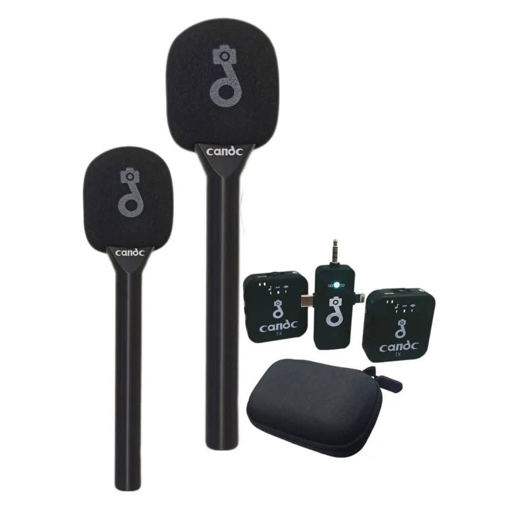 Microphone Sans Fil Candc Dual MIC 2 émetteurs + 1 récepteur